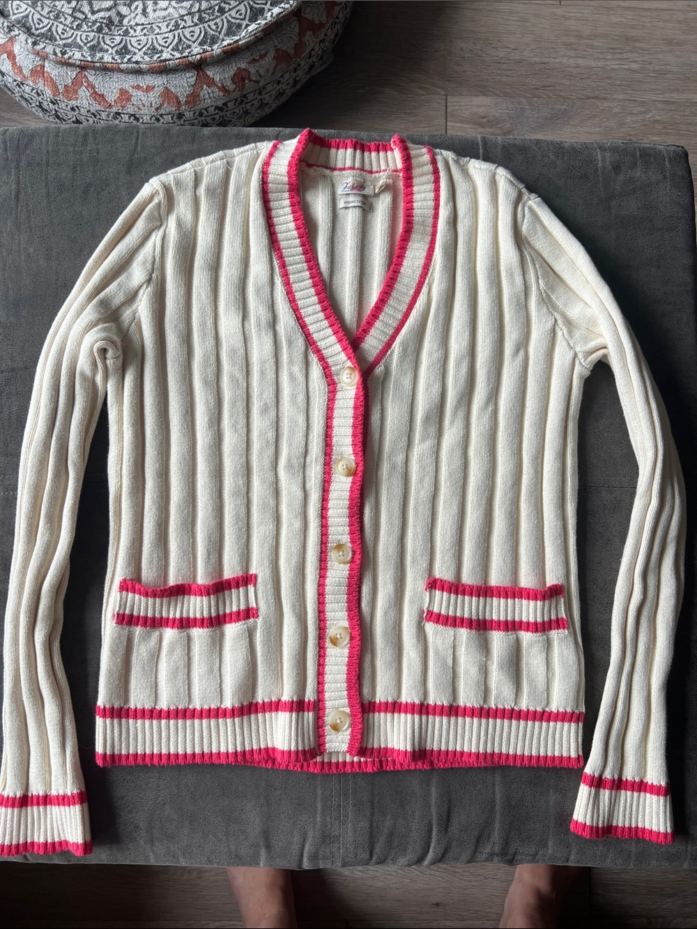 NEW! WMNS. Faherty Brand Organic Cotton preppy cardigan. XS
